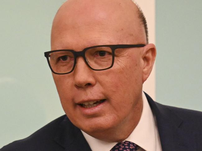 CANBERRA, AUSTRALIA, NewsWire Photos. JULY 31, 2023: The Leader of the Opposition Peter Dutton holds a press conference at Parliament House in Canberra. Picture: NCA NewsWire / Martin Ollman