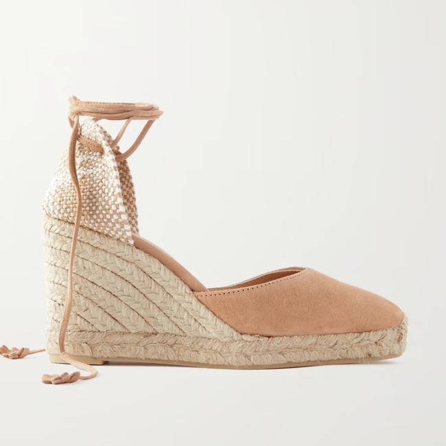 SHOP NOW: Castañer Carina 80 suede wedge espadrilles, $151.10 from Net-a-Porter