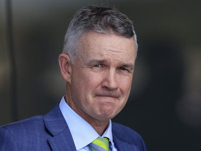 SYDNEY, AUSTRALIA - APRIL 03: Matthew Smith looks on after winning race 4 the Canadian Club Emancipation Stakes with Nimalee during Sydney Racing at Rosehill Gardens on April 03, 2021 in Sydney, Australia. (Photo by Mark Evans/Getty Images)