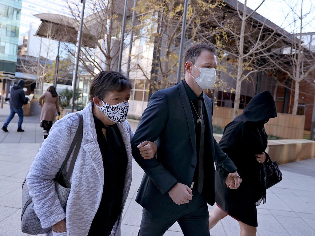 Tommy Balla (centre) was on a call using his car's wireless Bluetooth system when he ran the red light. Picture: NCA NewsWire / Dylan Coker