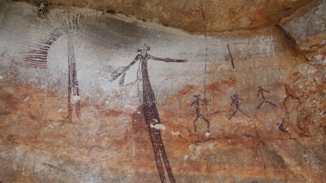 Polychrome Figures- Rock Art photographed in Drysdale River National Park, by Mark Jones. Images supplied by Rock Art Australia. Picture credit: Balanggarra Aboriginal Corporation