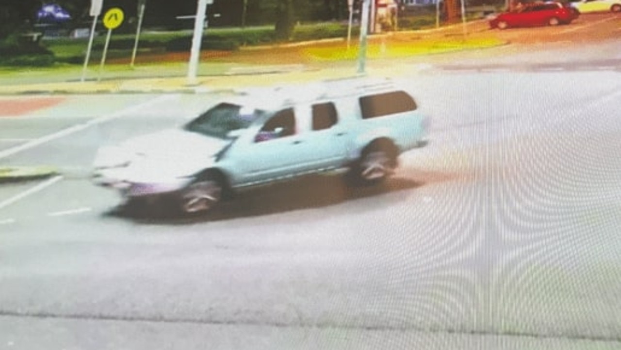 Footage of a vehicle of interest captured near the scene of the alleged hit and run. Picture: Queensland Police Service.