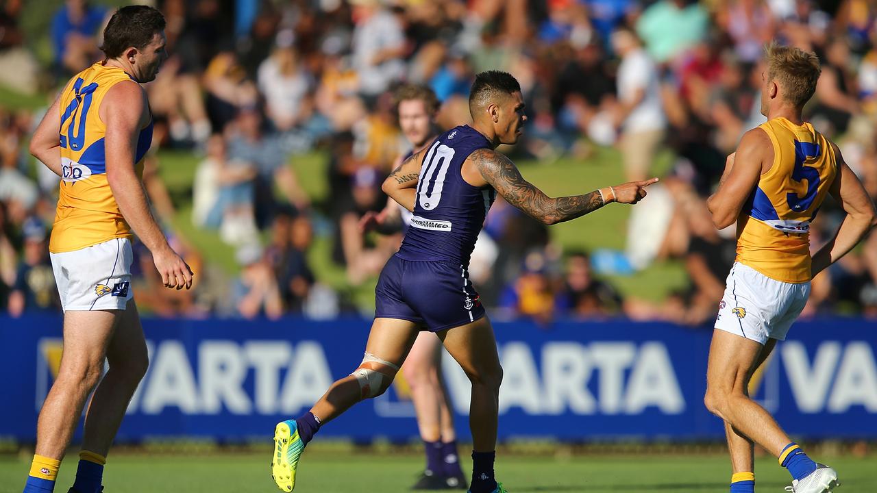 Michael Walters’ Dockers will be the home team when they face West Coast in a derby. Picture: Paul Kane