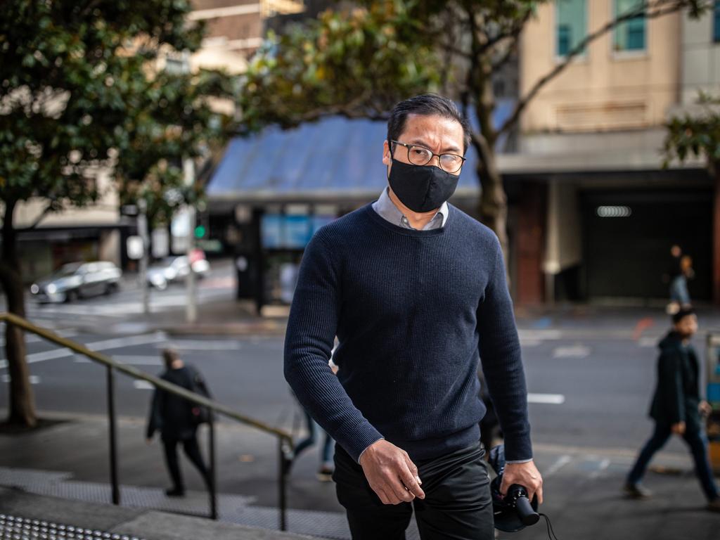 Son Minh Nguyen arrives at the Downing Centre in Sydney on Thursday. Picture: NCA NewsWire / Christian Gilles