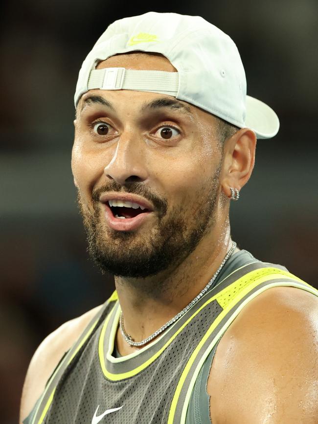 Kyrgios went after TJ. (Photo by Cameron Spencer/Getty Images)