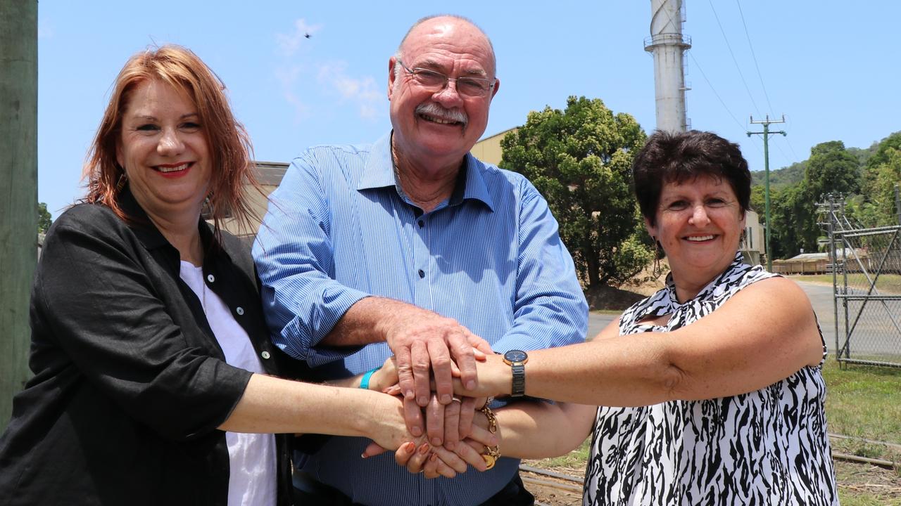 Happier days: Former Douglas Shire Mayor Julia Leu, Federal Member for Leichhardt Warren Entsch and former Far Northern Milling director Maryann Salvetti at the Mossman Mill.