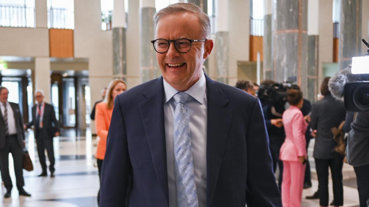 Prime Minister Anthony Albanese played down the flight. Picture: NCA NewsWire / Martin Ollman