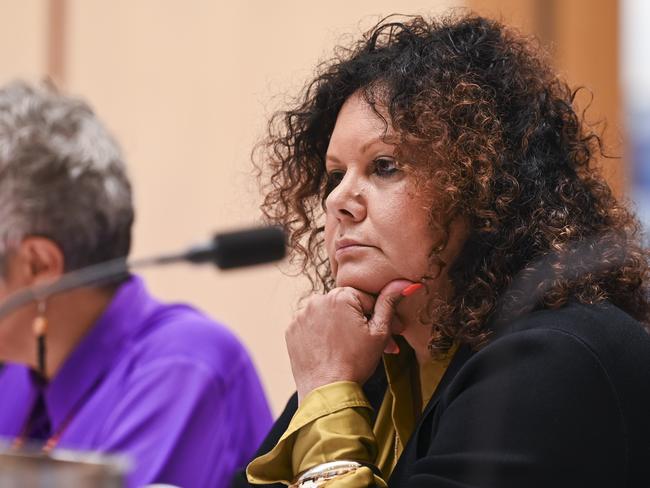 CANBERRA, AUSTRALIA, NewsWire Photos. FEBRUARY 16, 2024: Senator Malarndirri McCarthy during the Cross-Portfolio Indigenous Matters Senate estimates at Parliament House in Canberra. Picture: NCA NewsWire / Martin Ollman