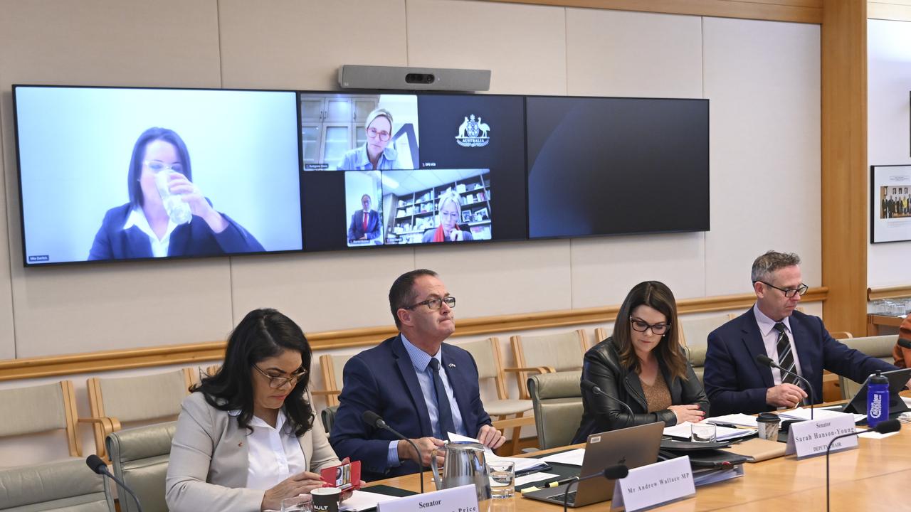 The social media committee at Parliament House in Canberra is hearing evidence from social media giants, including Meta. Picture: NewsWire / Martin Ollman