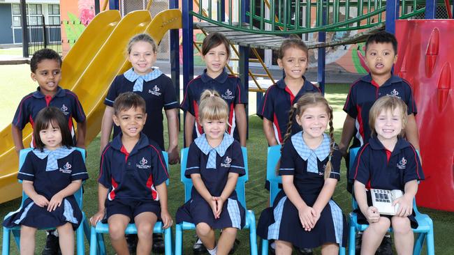 My First Year: Southport State School Prep P. Back row (L-R) Ephrem, Antonella, Violet, Milla, Randen. Front row Samantha, Kahu, Vanessa, Serena, Teddy. Picture Glenn Hampson