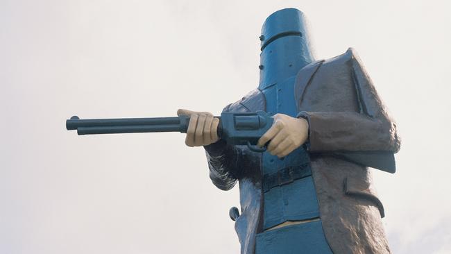 A Ned Kelly statue in Glenrowan, Victoria. Picture: Tourism Victoria