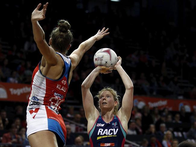 Tegan Philip shoots over a defender. Picture: Getty