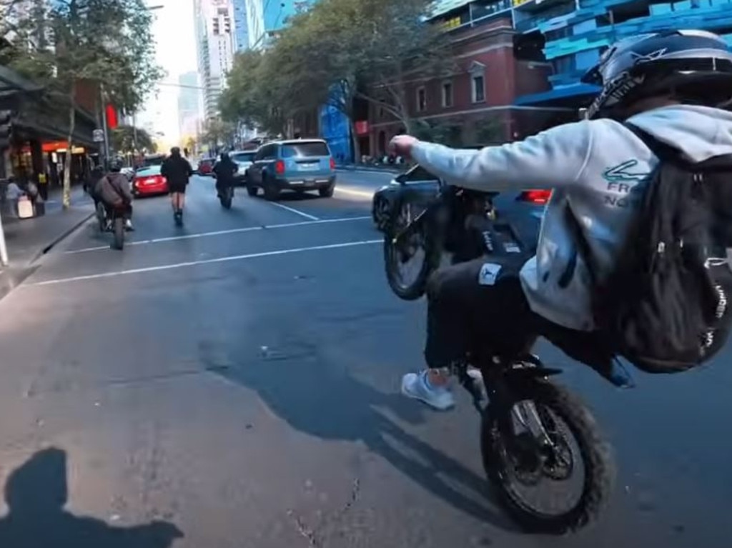 The CBD is a popular location for riders. Picture: YouTube