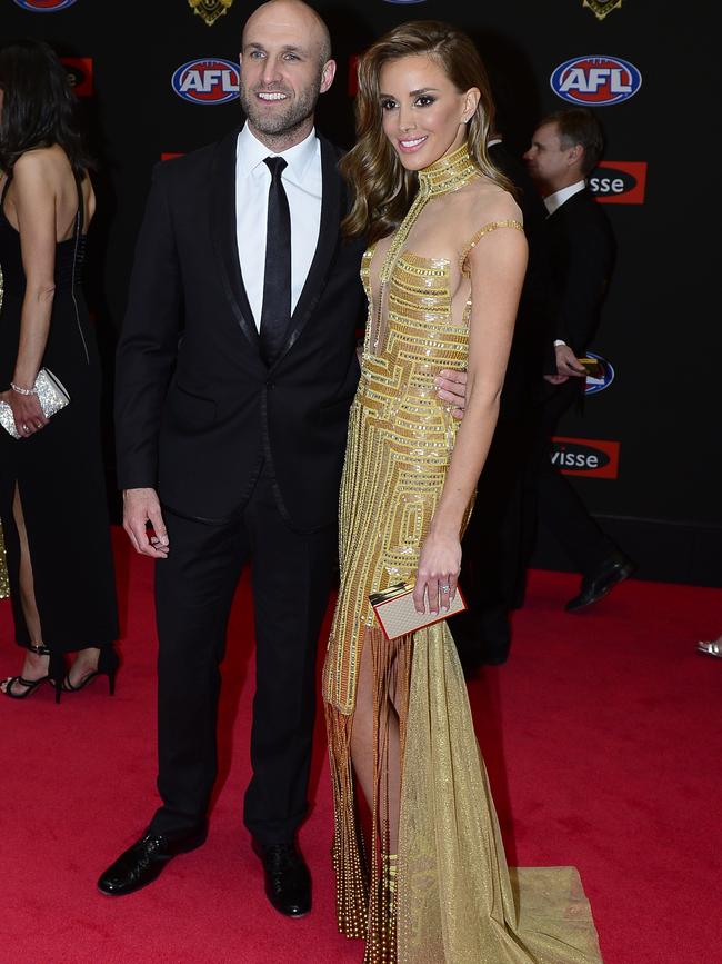 Rebecca Judd shimmering at the 2015 Brownlow Medal. Picture: Stephen Harman