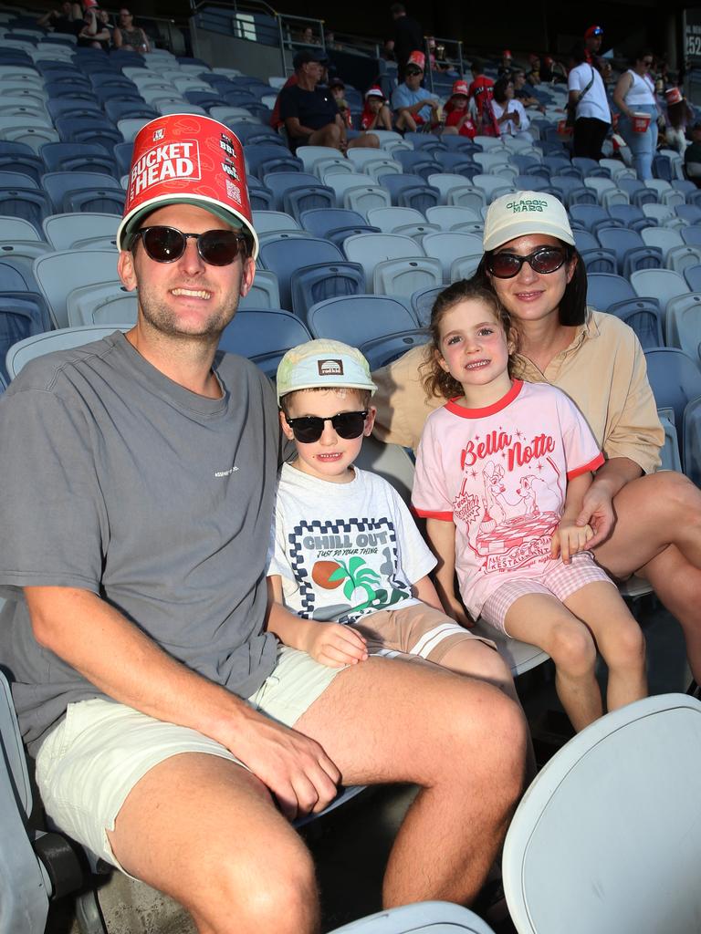 Daniel, Angus, Billie and Gemma Atkinson. Picture: Alan Barber