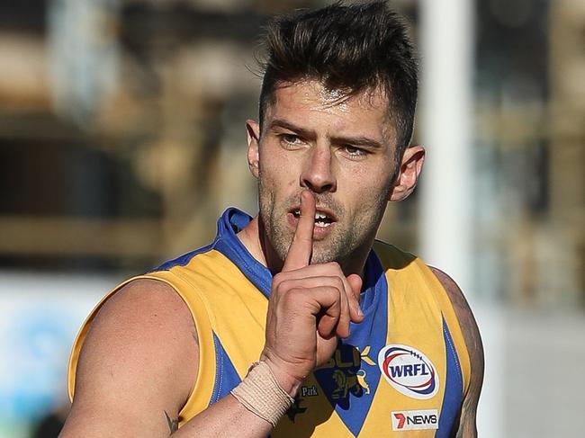 Chris Stewart in action for Deer Park in the WRFL. Picture: Local Legends Photography