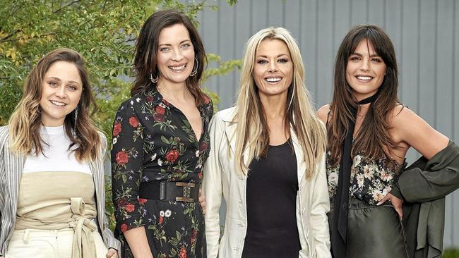 Cece Peters, Annie Maynard, Madeleine West and Olympia Valance star in the TV series Playing For Keeps. Supplied by Channel 10.