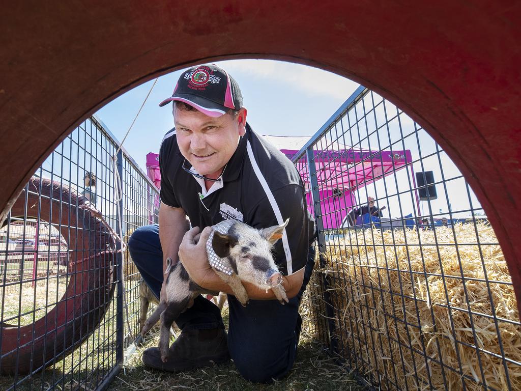 Kevin Kiley of Noah's Thoroughbred racing at the Hobart Show. PICTURE CHRIS KIDD