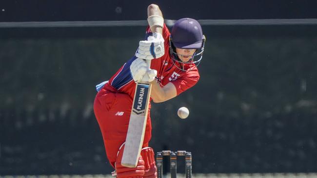 Dowling Shield: Henry Pearson batting for Melbourne. Picture: Valeriu Campan