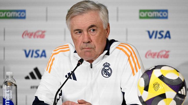 Real Madrid's Italian manager Carlo Ancelotti. (Photo by Mahmud HAMS / AFP)