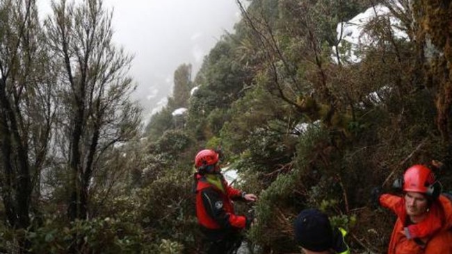 A recovery team search for the body of Ondrej Petr. Picture: New Zealand Central District Police