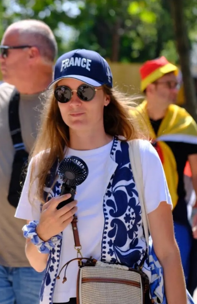 The portable fan has become the MVP of the Olympics. Picture: news.com.au