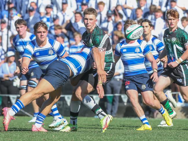 GPS First XV rugby between Nudgee College and BBC. Photos by Stephen Archer