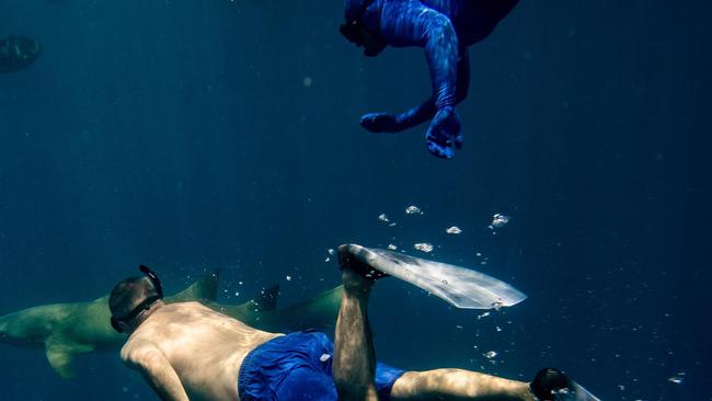 Jimmy and Jane Barnes in the Maldives. Picture: Supplied/Killing Time/Jimmy Barnes