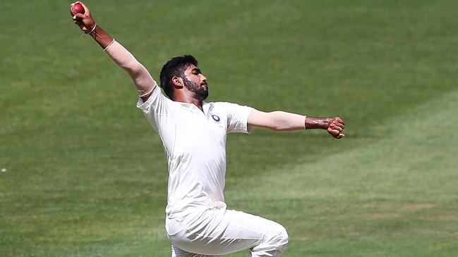 MELBOURNE, AUSTRALIA - DECEMBER 28: Jasprit Bumrah of India bowls during day three of the Third Test match in the series between Australia and India at Melbourne Cricket Ground on December 28, 2018 in Melbourne, Australia. (Photo by Michael Dodge/Getty Images)