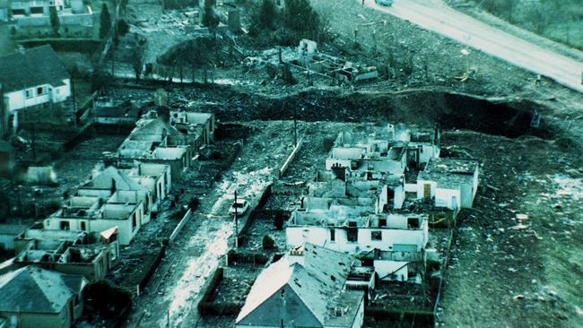 The scale of devastation can be seen in this aerial view of Scottish town of Lockerbie after Pan Am flight 103 was blown out of the sky, killing 270 people.