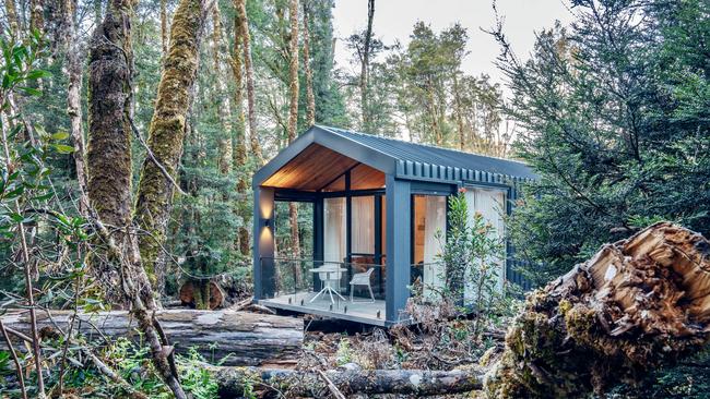 The new premium cabins at Discovery Parks, Cradle Mountain, are a secluded retreat.