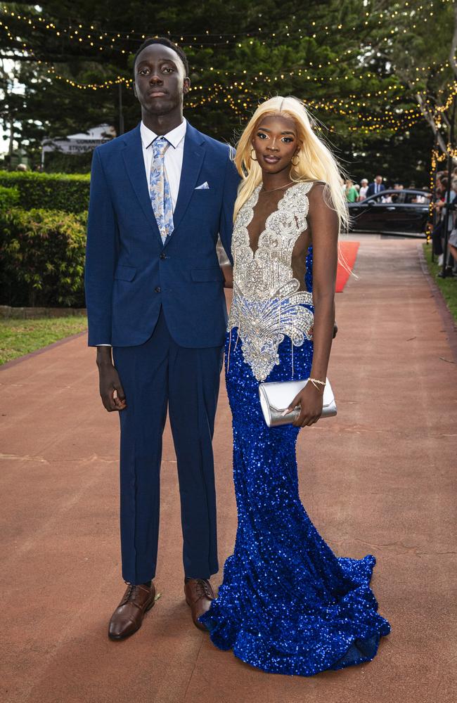 Braslins Anyama and partner Nancy Daniel at St Mary's College formal at Picnic Point, Friday, March 22, 2024. Picture: Kevin Farmer