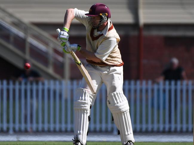 Lloyd Mash shows a straight bat during his days at Fitzroy Doncaster. Picture: James Ross