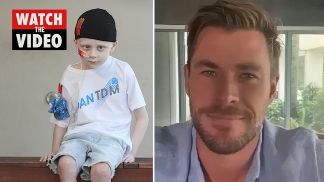 Chris Hemsworth records message for Brisbane boy with cancer