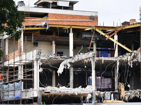 The demolition of Maryborough's old council administration building.