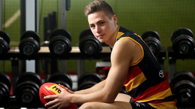 Jake Kelly is feeling at home with the Crows. Picture: Callum Robertson