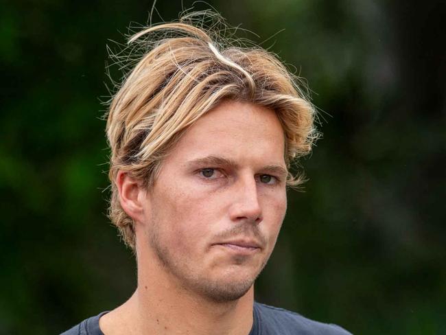 Connor John Christopher Lyons leaves Maroochydore Court House. Picture: Patrick Woods.