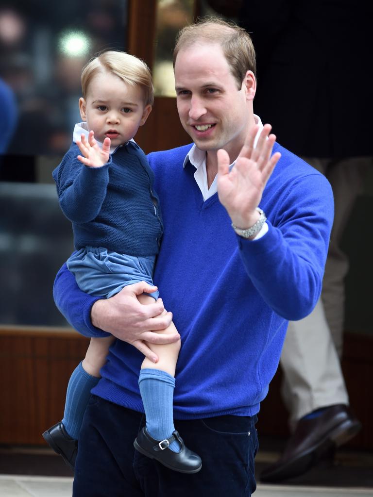 Arriving at hospital to welcome sister Charlotte in 2015. Picture: WireImage