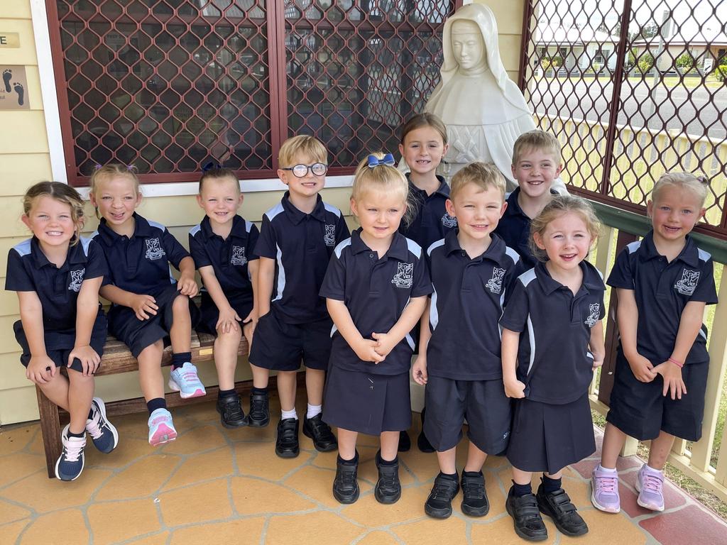 MY FIRST YEAR 2022: St Maria Goretti School, Inglewood Prep students (back row, from left) Ivy Hobbs, Sophia Kiehne, Sadie Groves, Wyatt Andrew, Clairabelle Harrison, Talen Smith and (front row, from left) Matilda Groves, Cooper Dalsanto, Eleanor Pattison and Tayla Kiehne.
