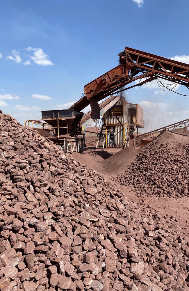 The Steinert ore sorter in operation at Frances Creek iron ore mine. Picture: Supplied