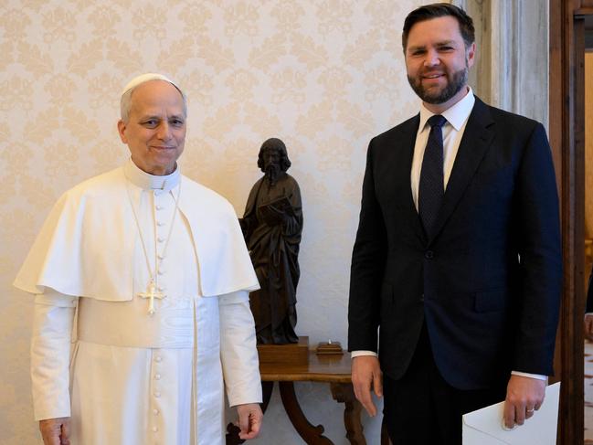 US Vice President JD Vance during a private audience with Pope Leo XIV in The Vatican. Picture: AFP