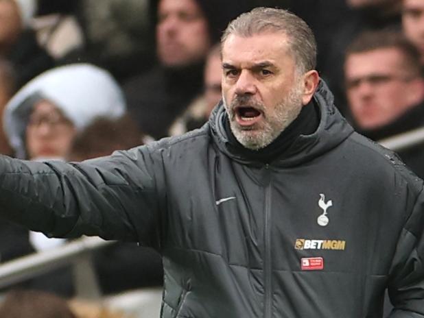 LONDON, ENGLAND - JANUARY 26: Ange Postecoglou, Manager of Tottenham Hotspur during the Premier League match between Tottenham Hotspur FC and Leicester City FC at Tottenham Hotspur Stadium on January 26, 2025 in London, England. (Photo by Alex Pantling/Getty Images)