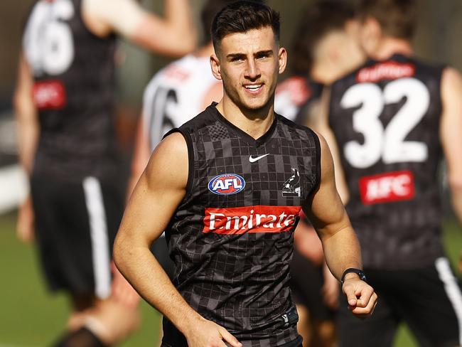 Nick Daicos has returned to the training track after a day off with a sore back. Picture: Getty Images