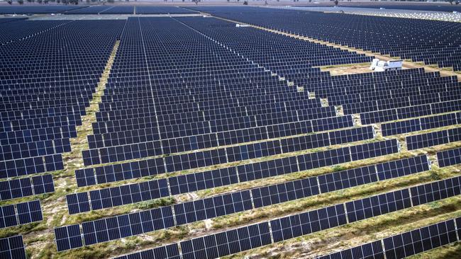 Photovoltaic modules at a solar farm on the outskirts of Gunnedah, New South Wales. Picture: Bloomberg