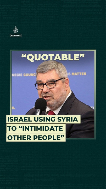 Israel using Syria to “intimidate other people”