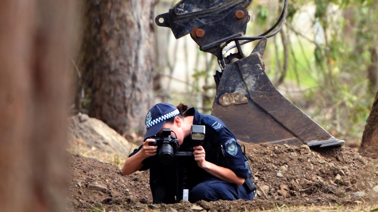 NSW Police search an area of bush near the former home of William Tyrrell. Picture: AAP Image/Mick Tsikas