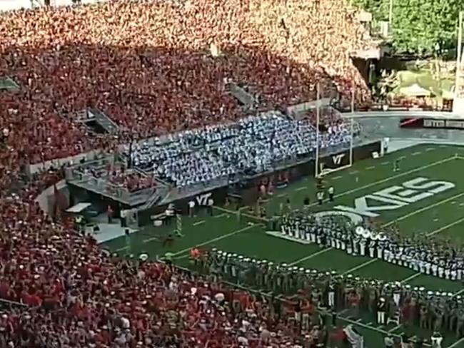 Virginia Tech packed out its stadium for its first capacity crowd since the start of the pandemic.