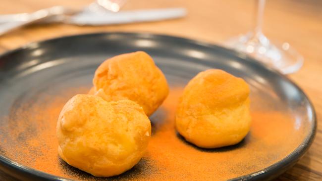 Delish smoked salmon profiteroles from Hampton Wine Co. Picture: Supplied