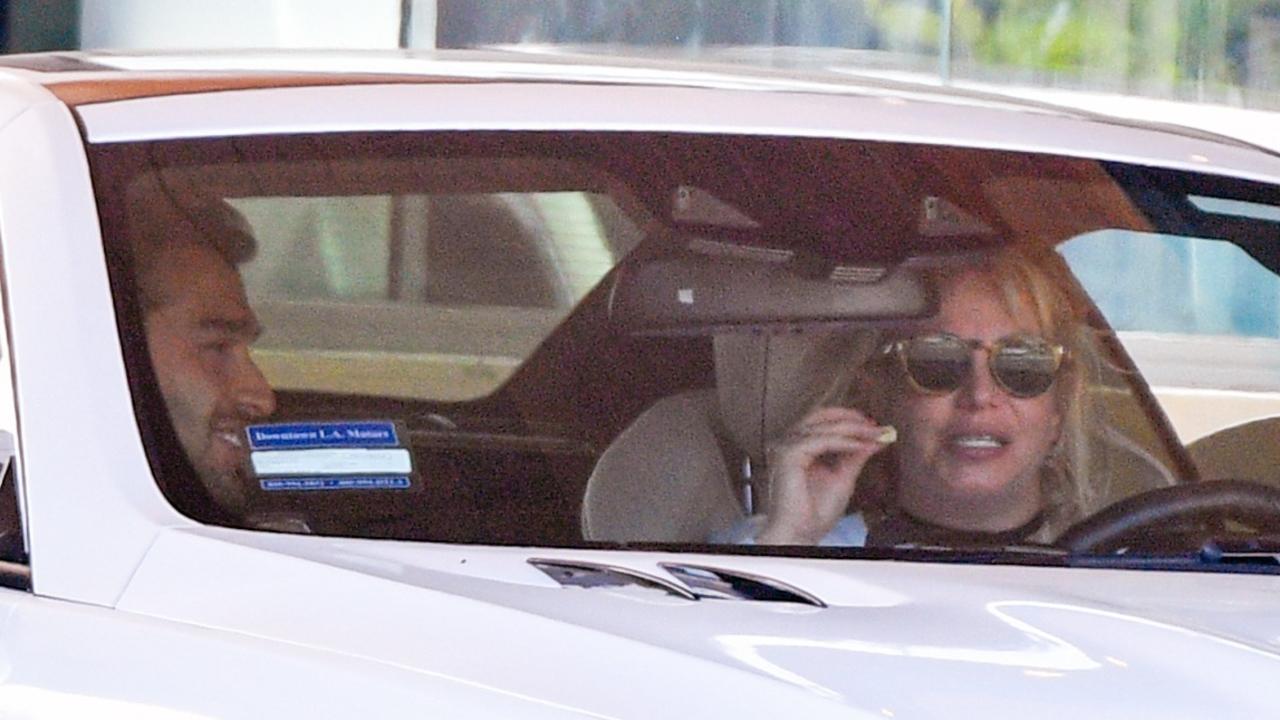 Britney and Sam were spotting driving around LA. Picture: CelebCandidly/MEGA TheMegaAgency.com