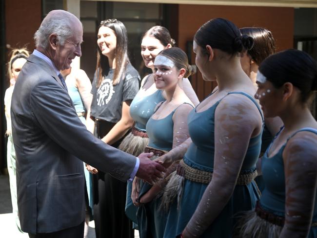 SYDNEY, AUSTRALIA – OCTOBER 22: King Charles III visits the National Centre of Indigenous Excellence on October 22, 2024 in Sydney, Australia. The King's visit to Australia is his first as monarch, and the Commonwealth Heads of Government Meeting (CHOGM) in Samoa will be his first as head of the Commonwealth. (Photo by Victoria Jones – Pool/Getty Images)